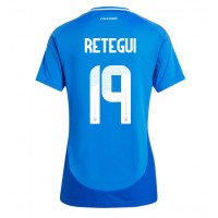 Camiseta Italia Mateo Retegui #19 Primera Equipación para mujer Eurocopa 2024 manga corta